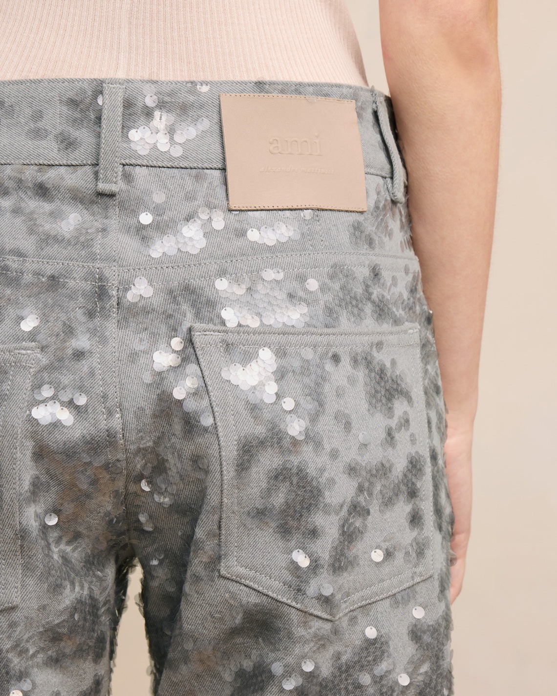 EMBROIDERED STRAIGHT FIT JEANS - 5