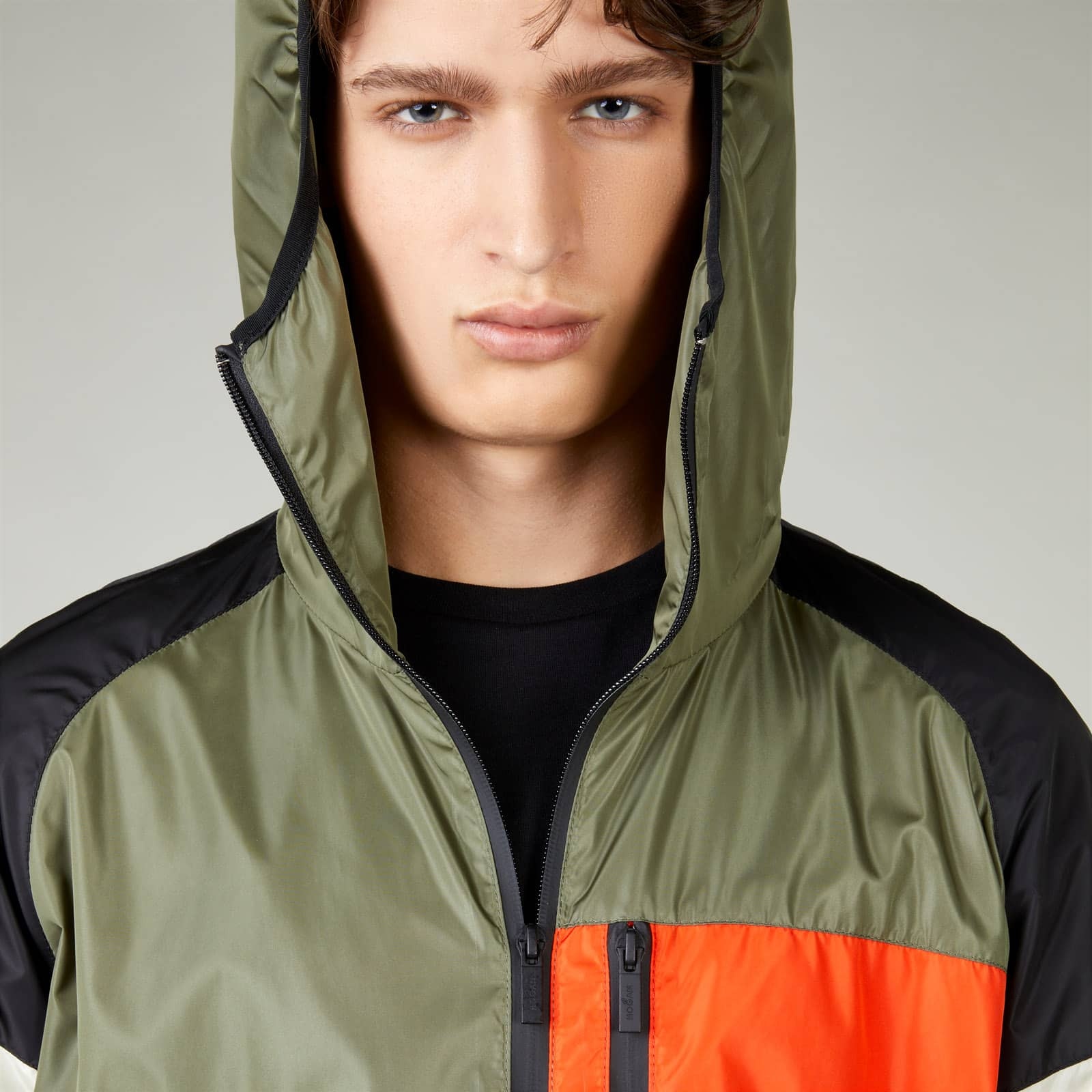 Color Block Windbreaker Green Blue Orange - 7