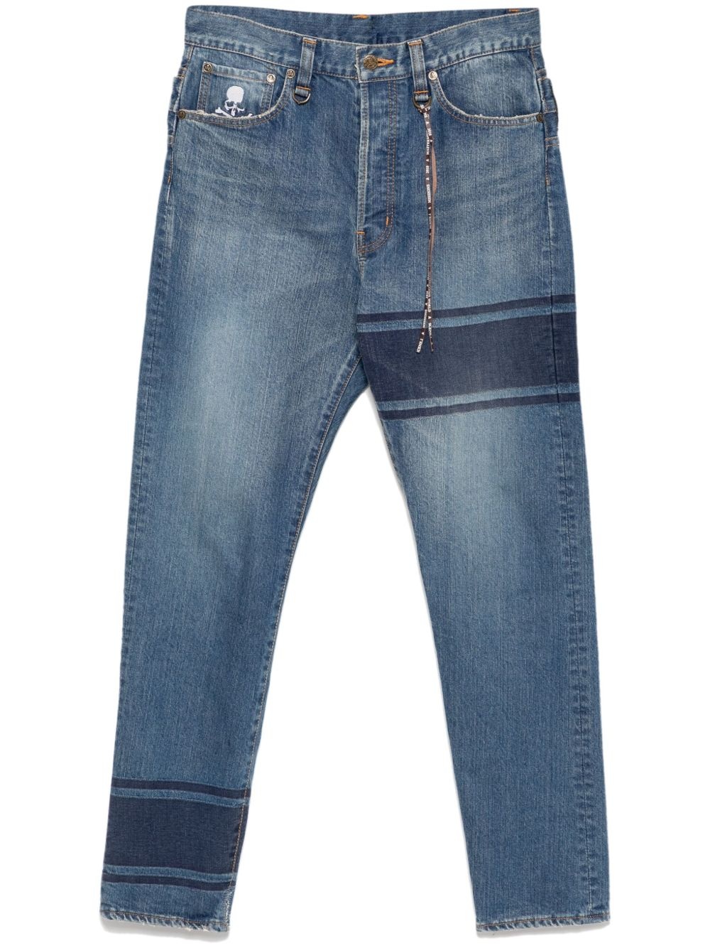 stripe-detail jeans - 1