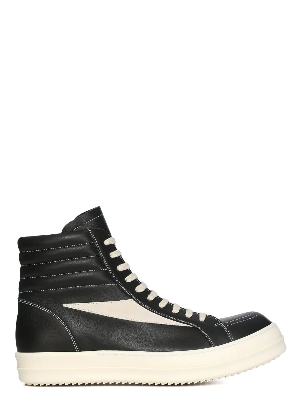 Vintage Suede-Trimmed Leather High-Top Sneakers - 1