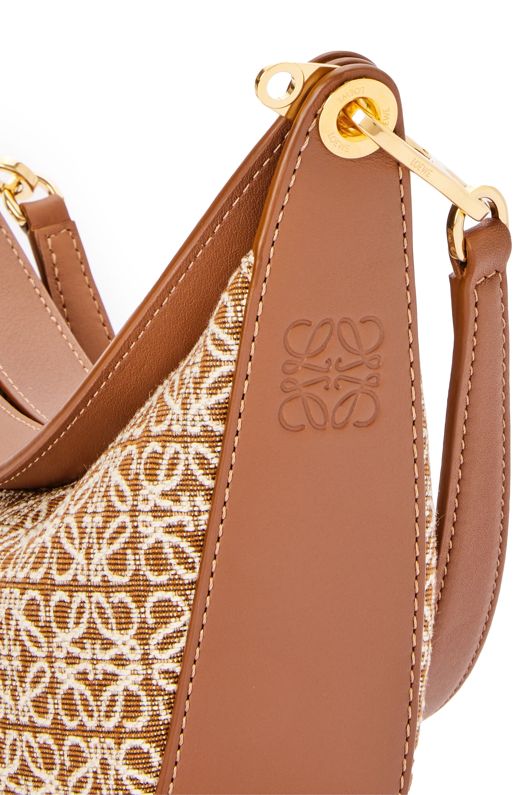 Small LOEWE Luna bag in Anagram jacquard and classic calfskin - 9
