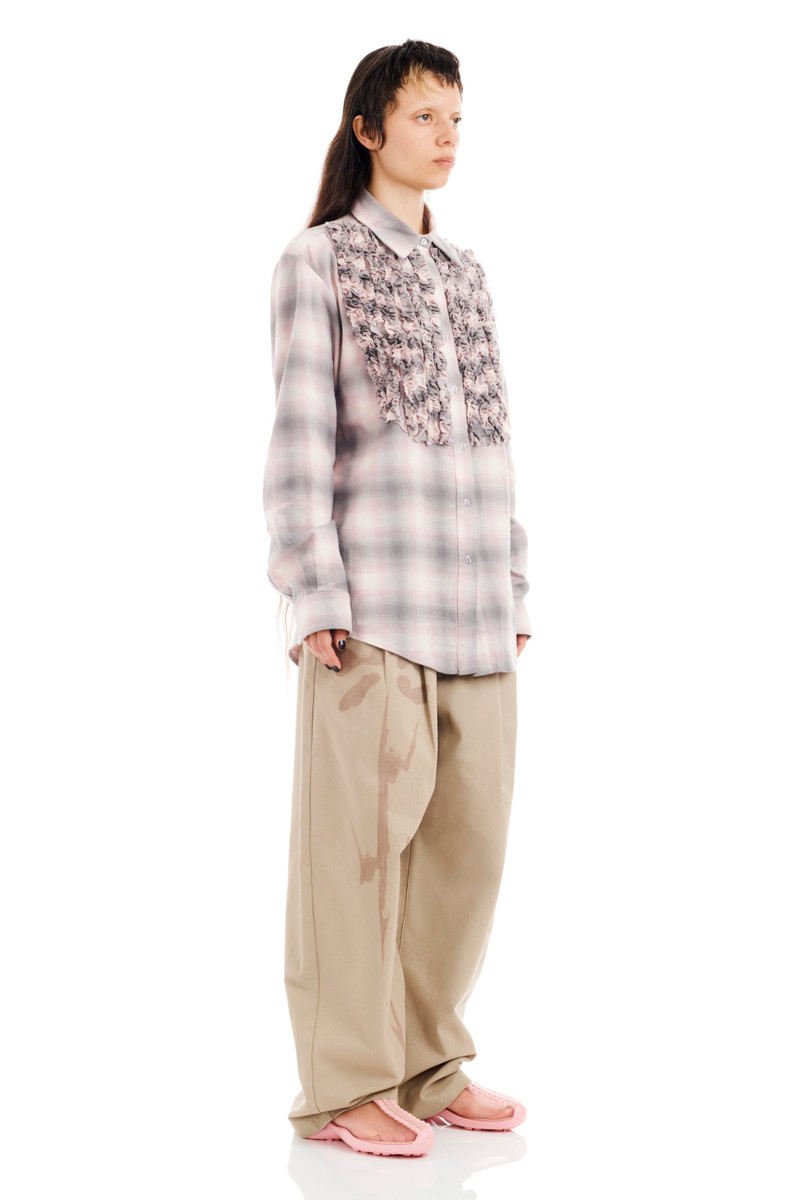 LAVENDER PLAID TUXEDO BUTTON UP 3