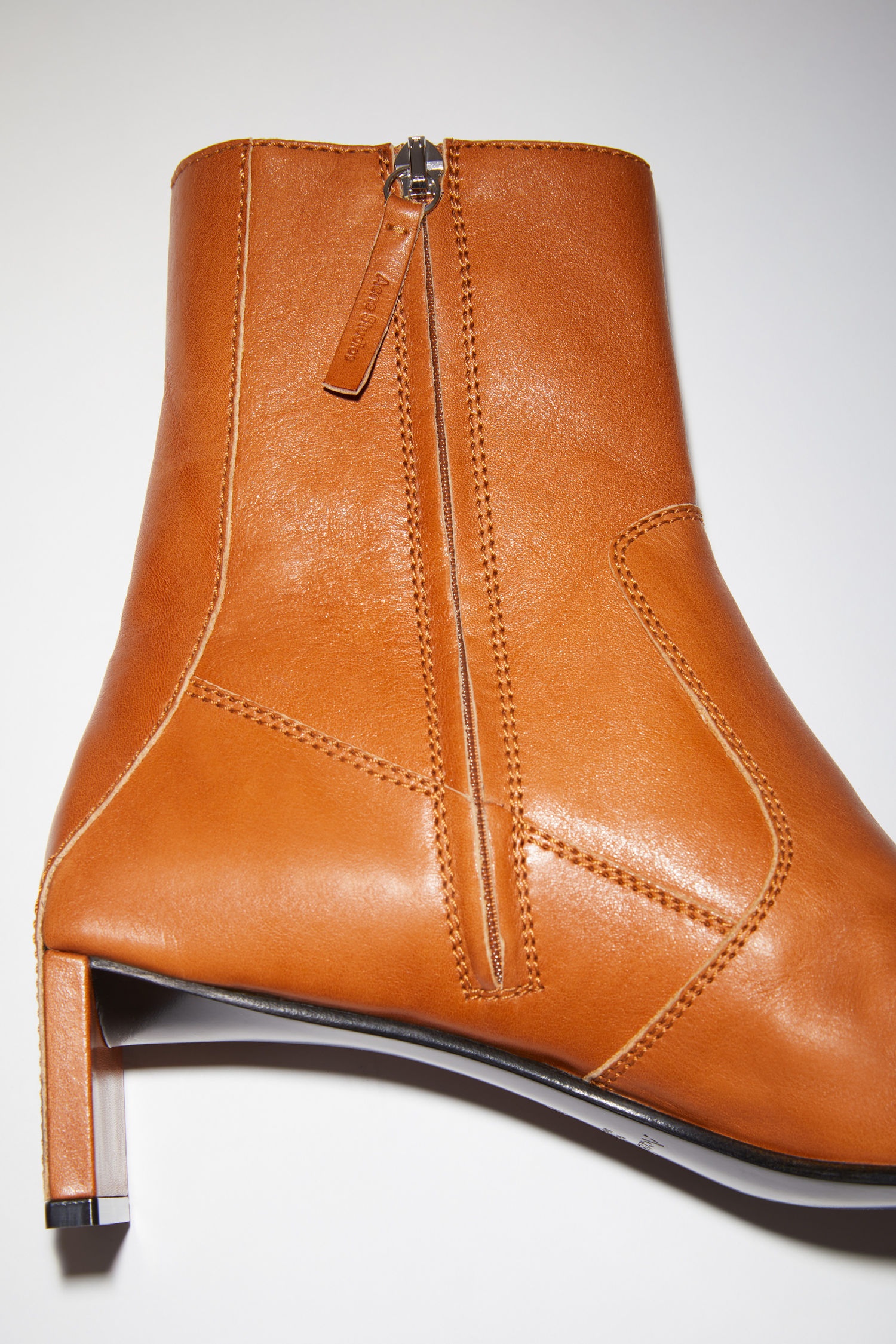 Leather ankle boots - Cognac brown - 6