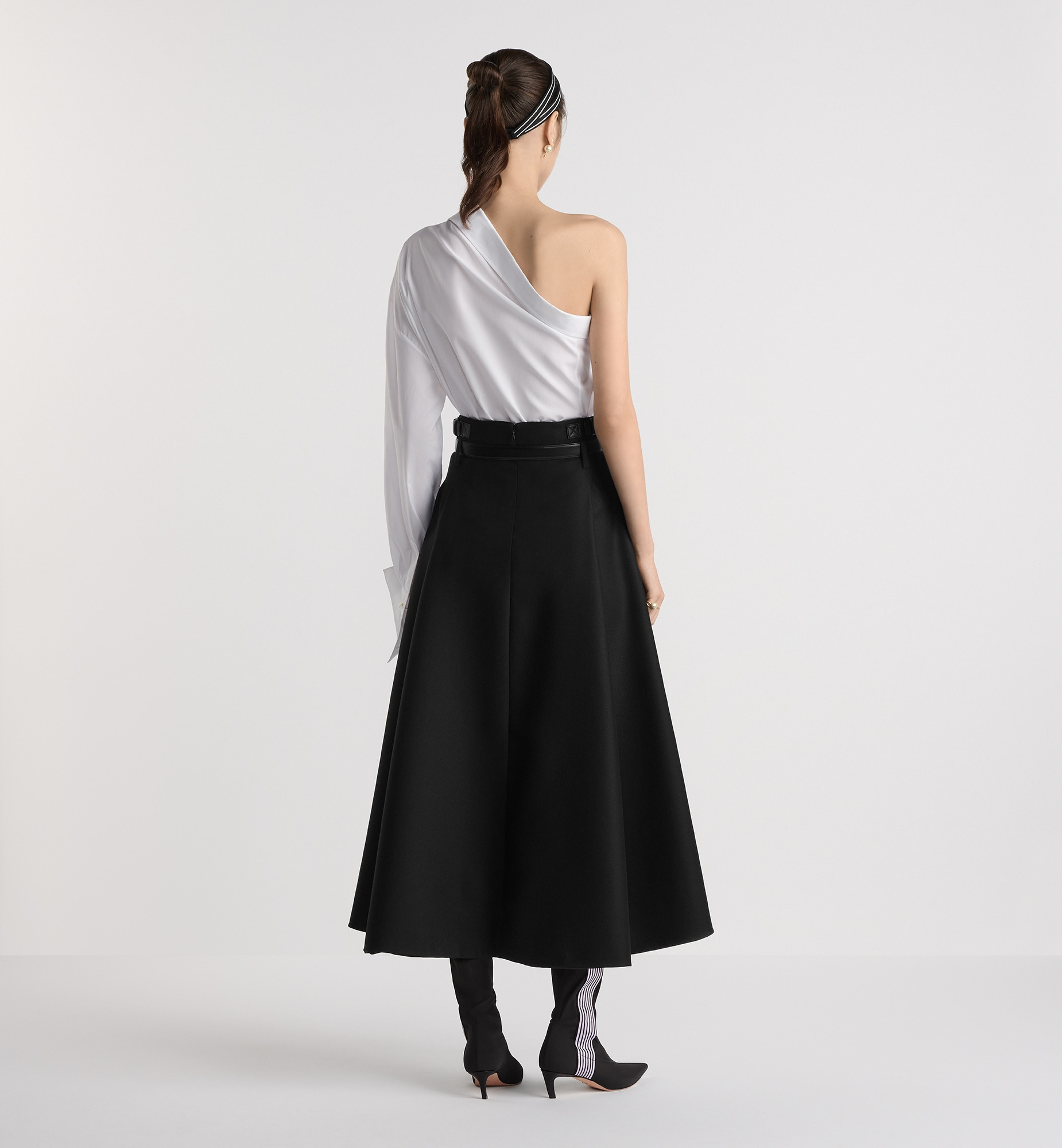 Mid-Length Belted Skirt - 3