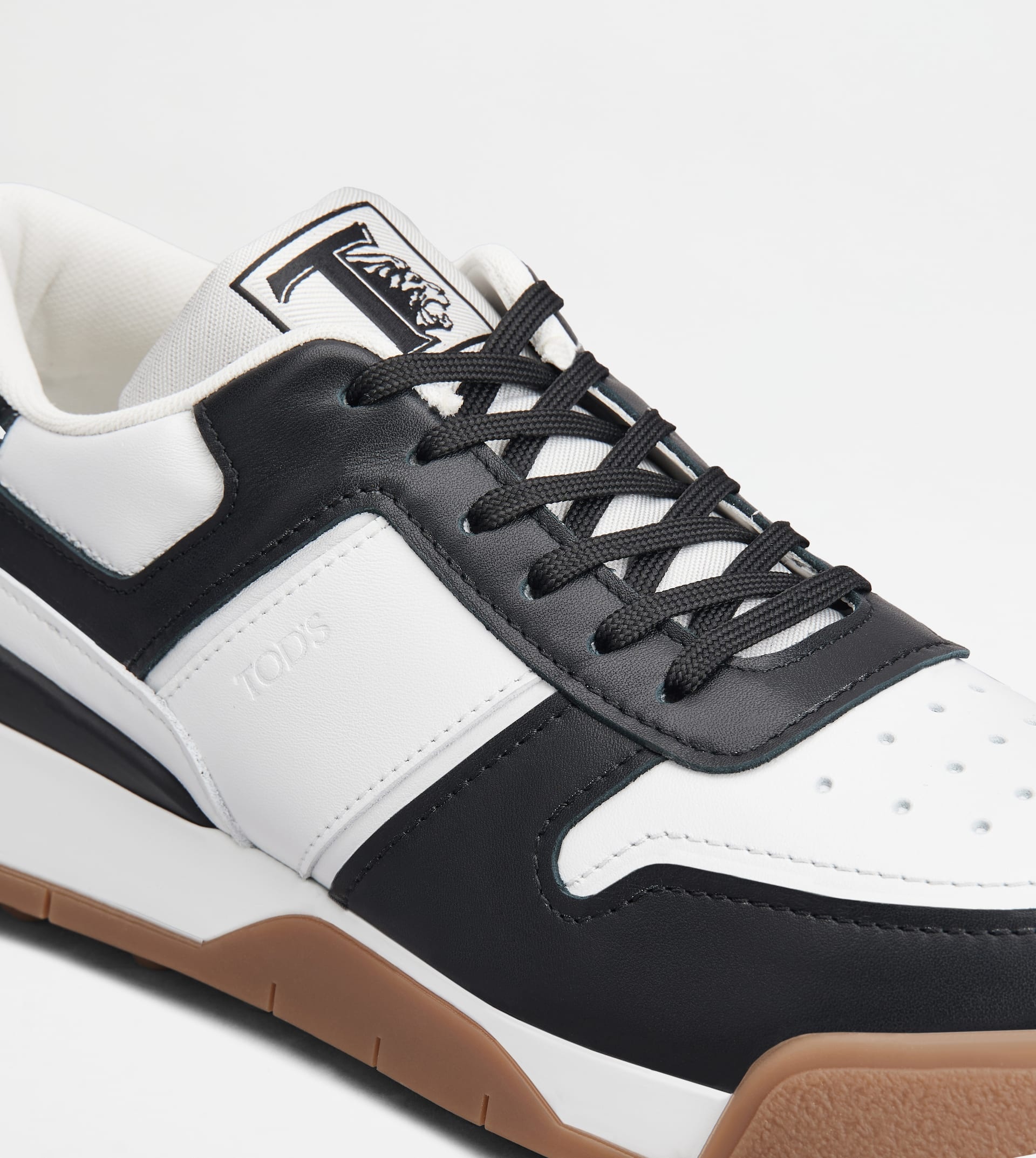 TOD'S SNEAKERS IN LEATHER - WHITE, BLACK - 5