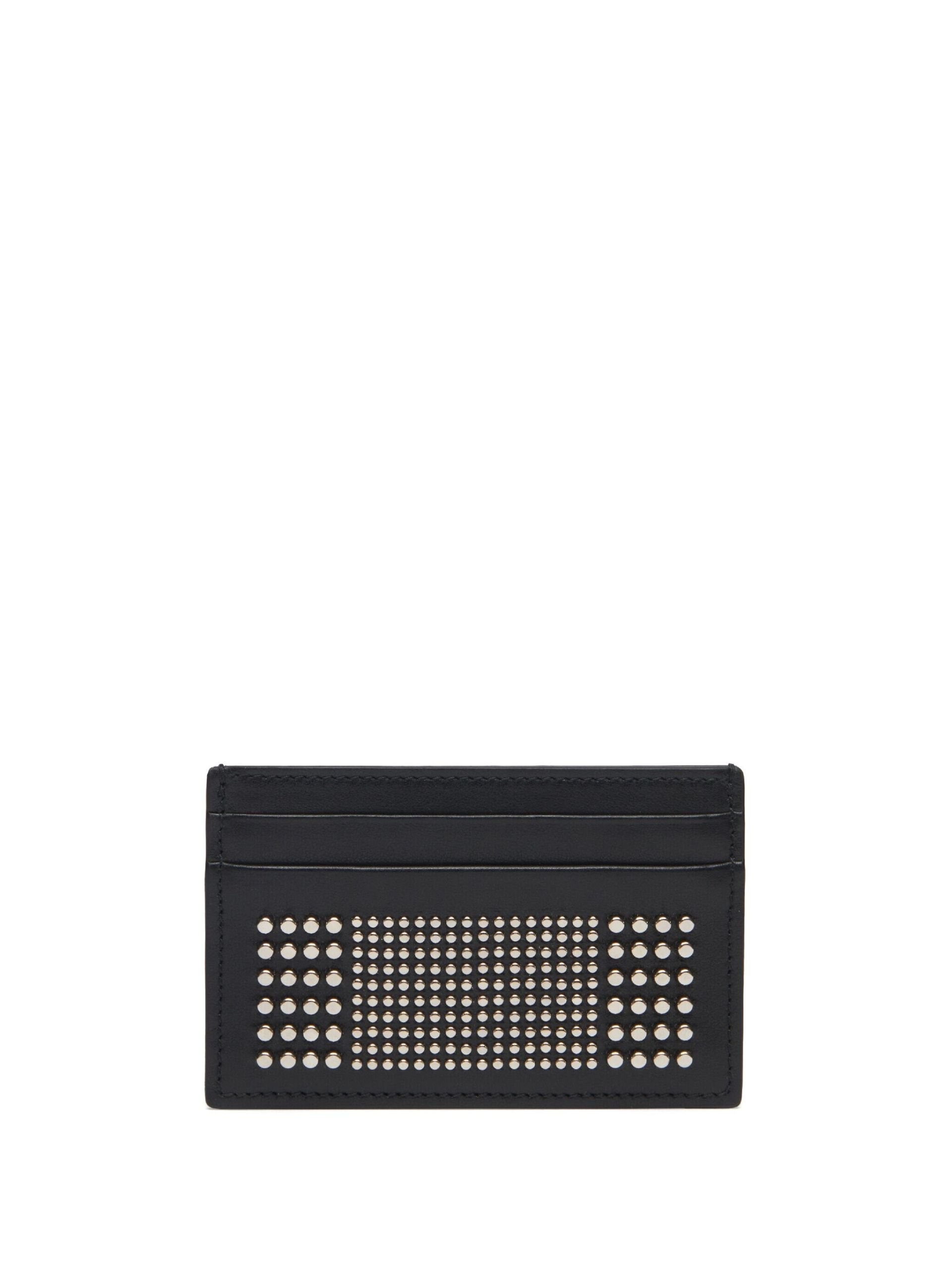 black studded leather card holder - 2