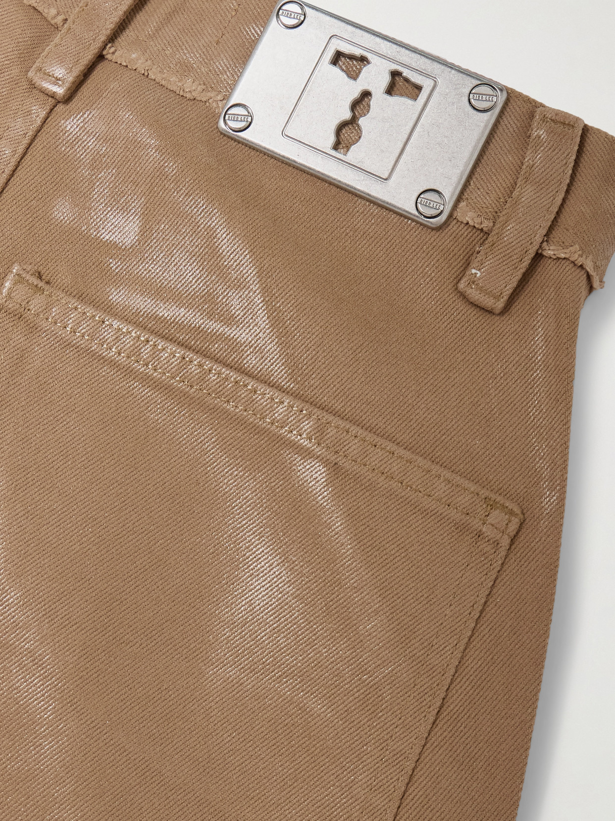 Carpenter Coated Mid-rise Wide-leg Cargo Jeans - 6