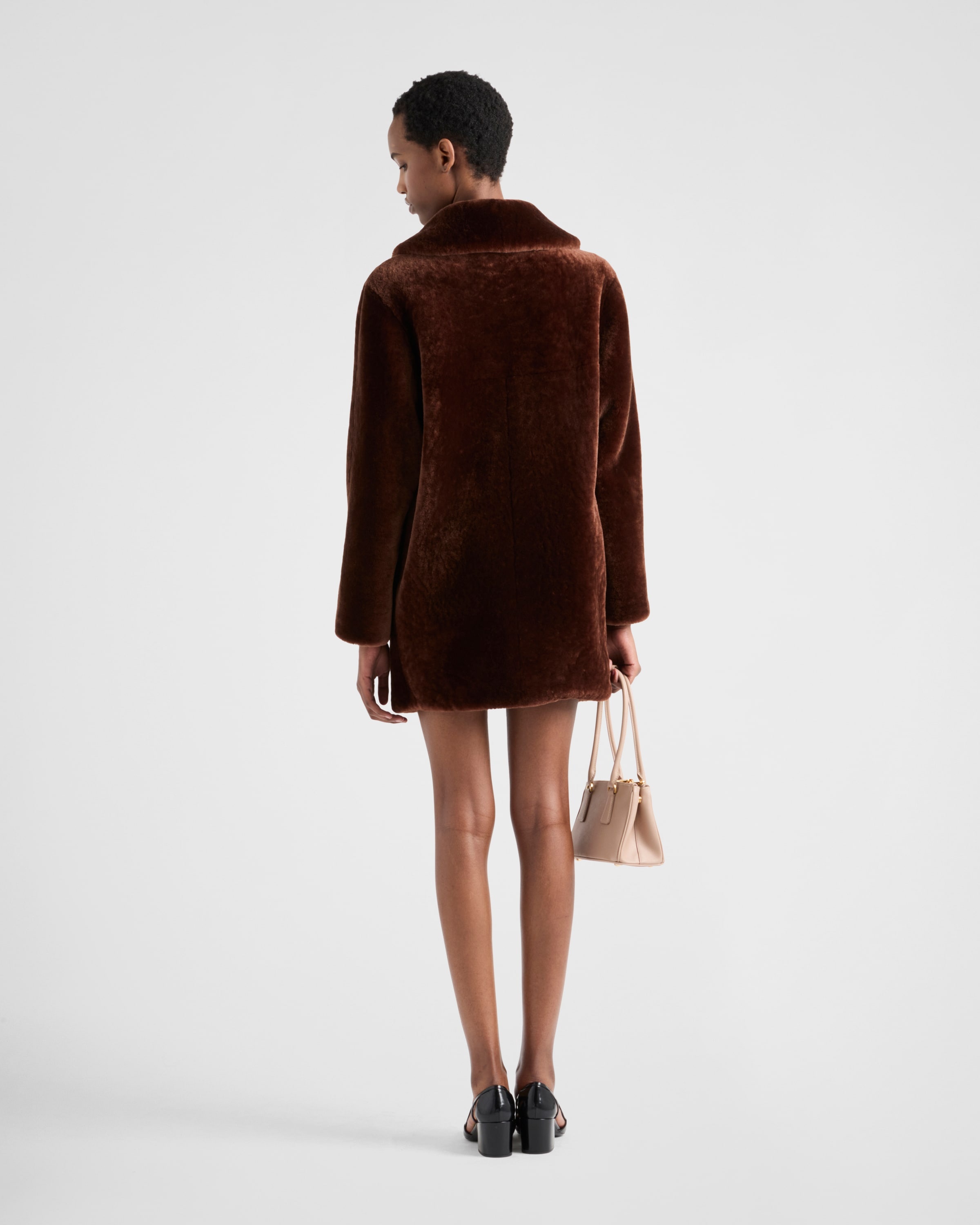 Shearling caban jacket - 5