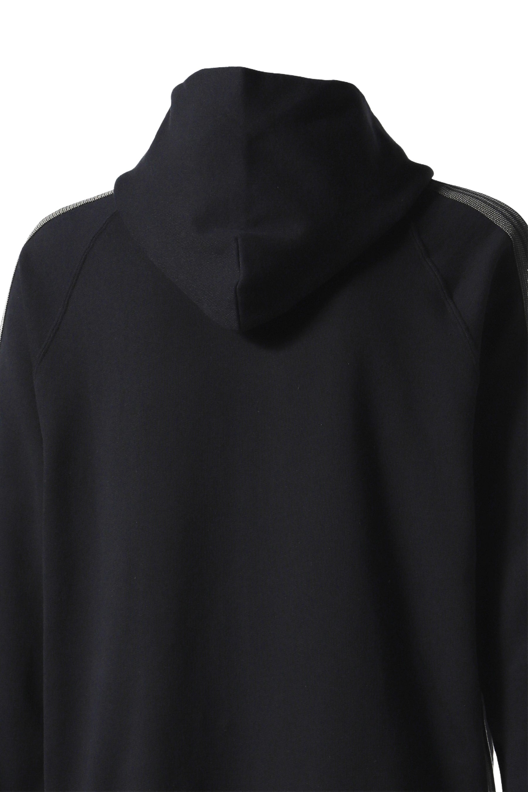 NEEDLES ZIPPED TRACK HOODY - COTTON JERSEY (EXCLUSIVE) / BLK