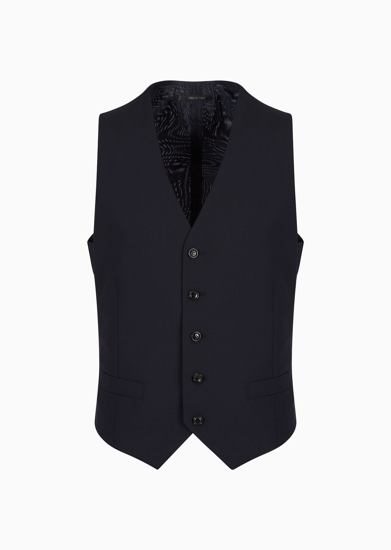 Single-breasted waistcoat in virgin wool - 1