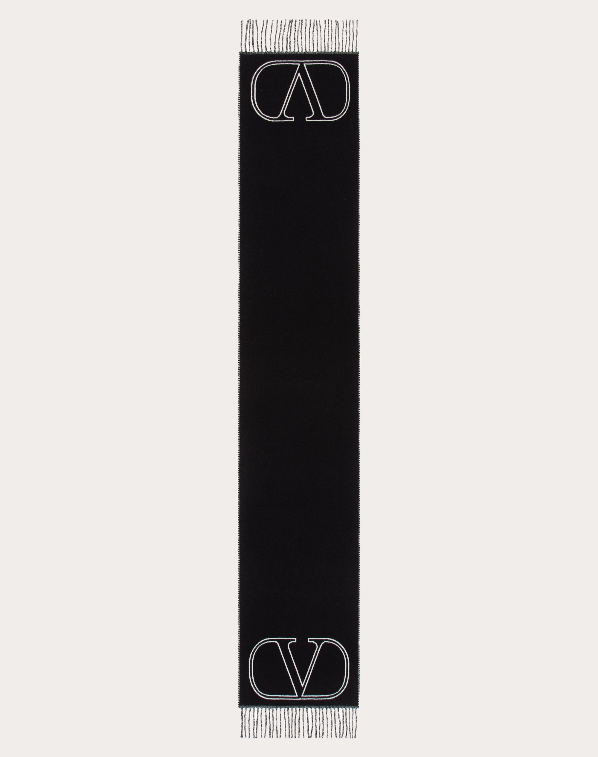 VLOGO SIGNATURE WOOL AND CASHMERE SCARF - 3