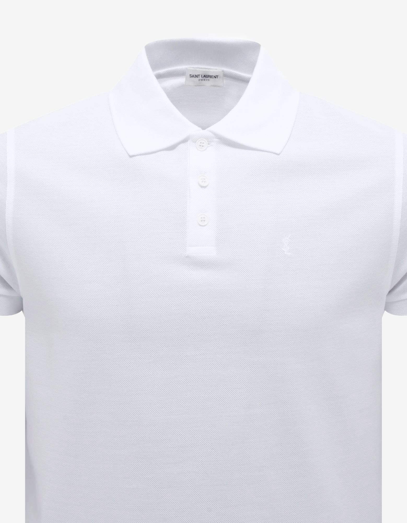 White Monogram Polo T-Shirt - 3