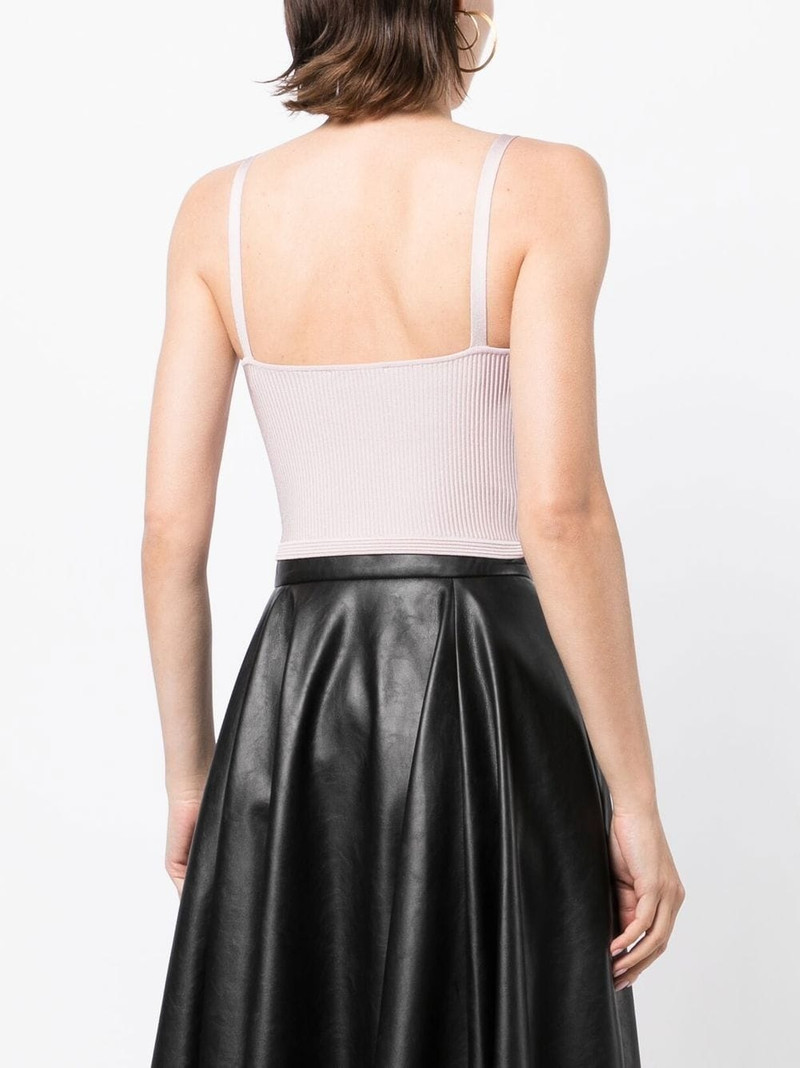 rib-knitted bustier crop top 4