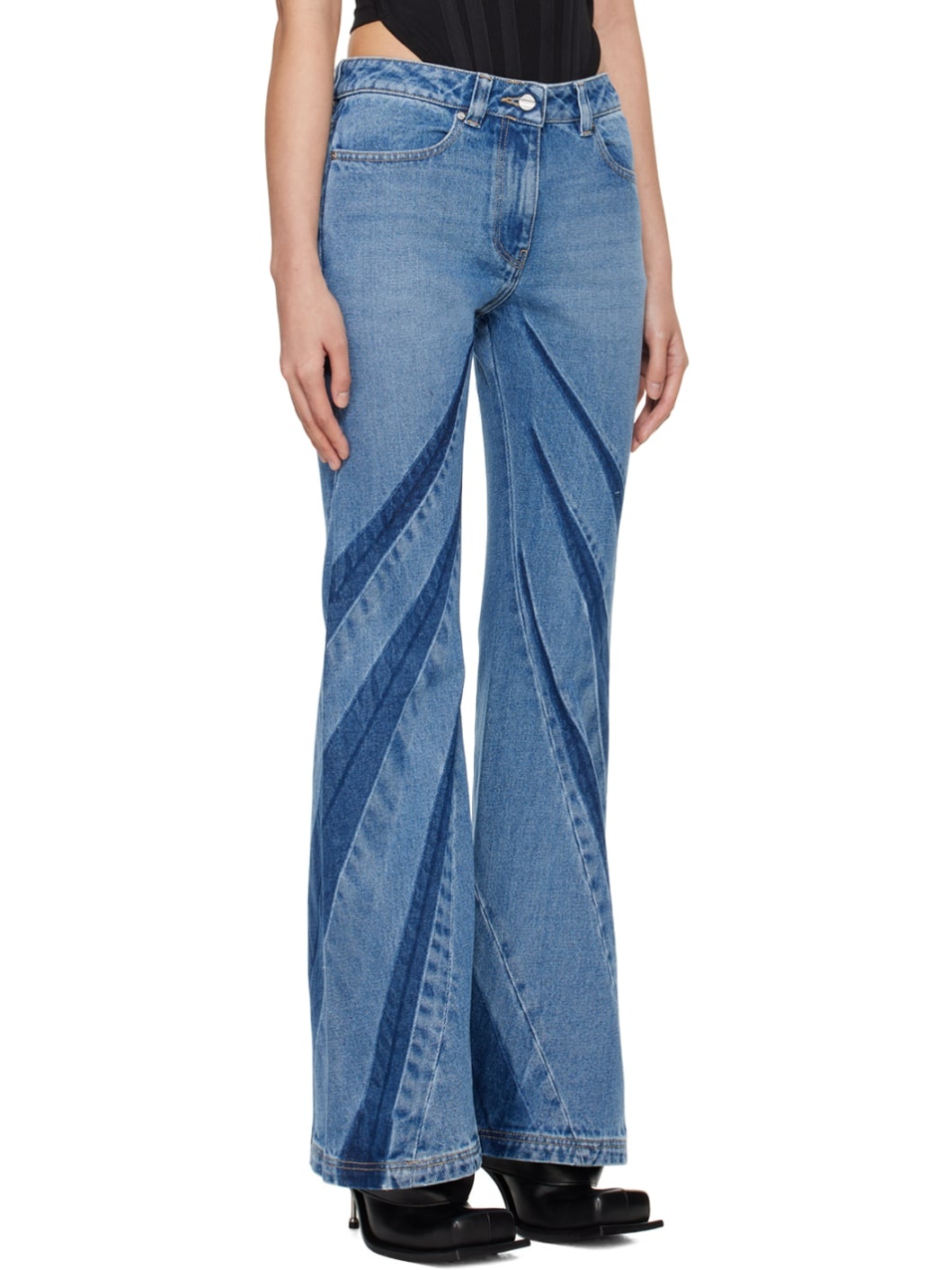 Blue Darted Jeans - 2