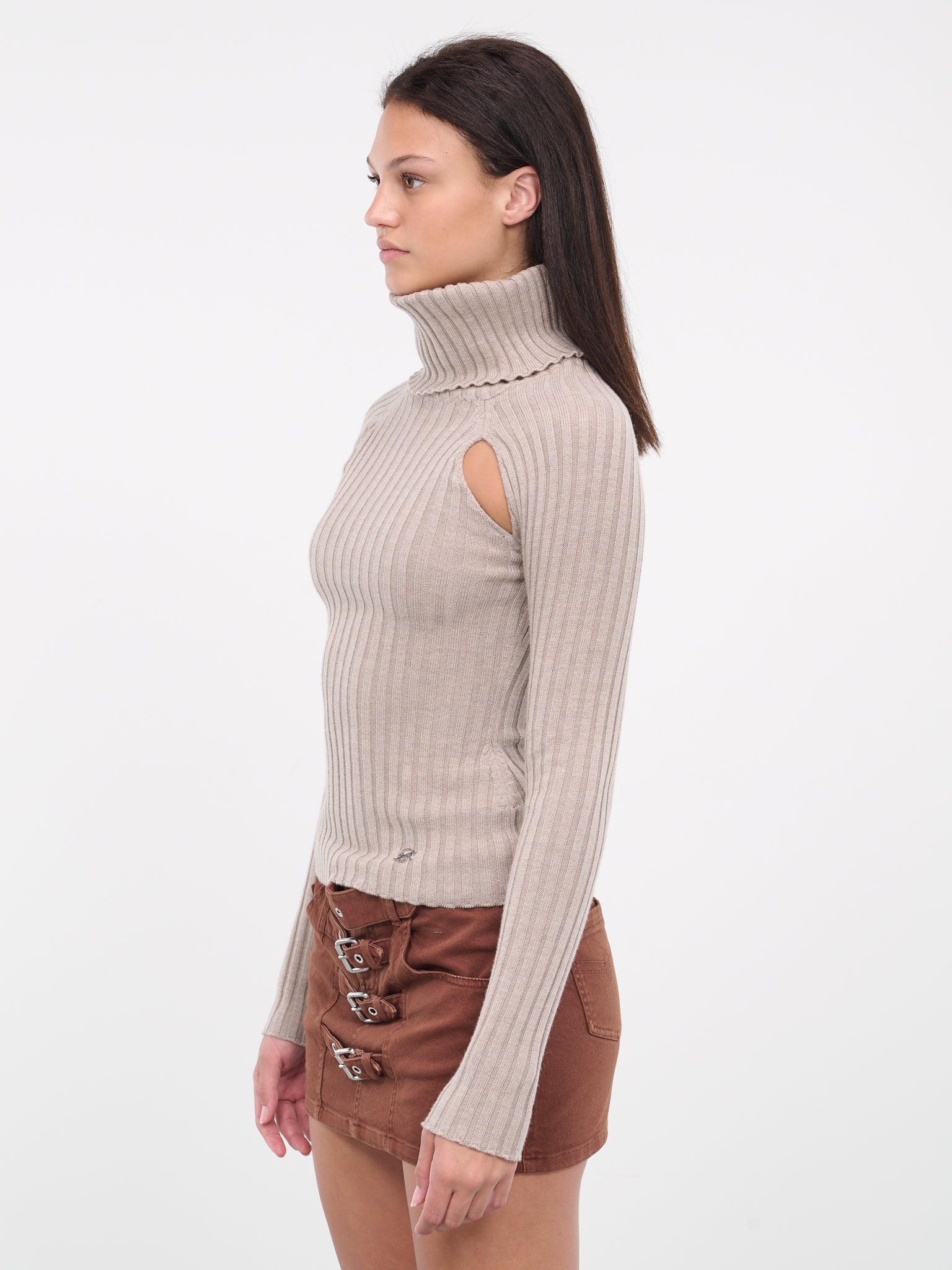 Cut-Out Turtleneck Sweater - 2