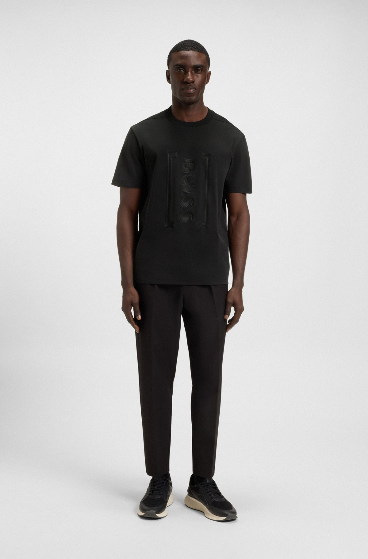 RELAXED-FIT T-SHIRT WITH TENNIS-INSPIRED MESH-PRINT LOGO - 4