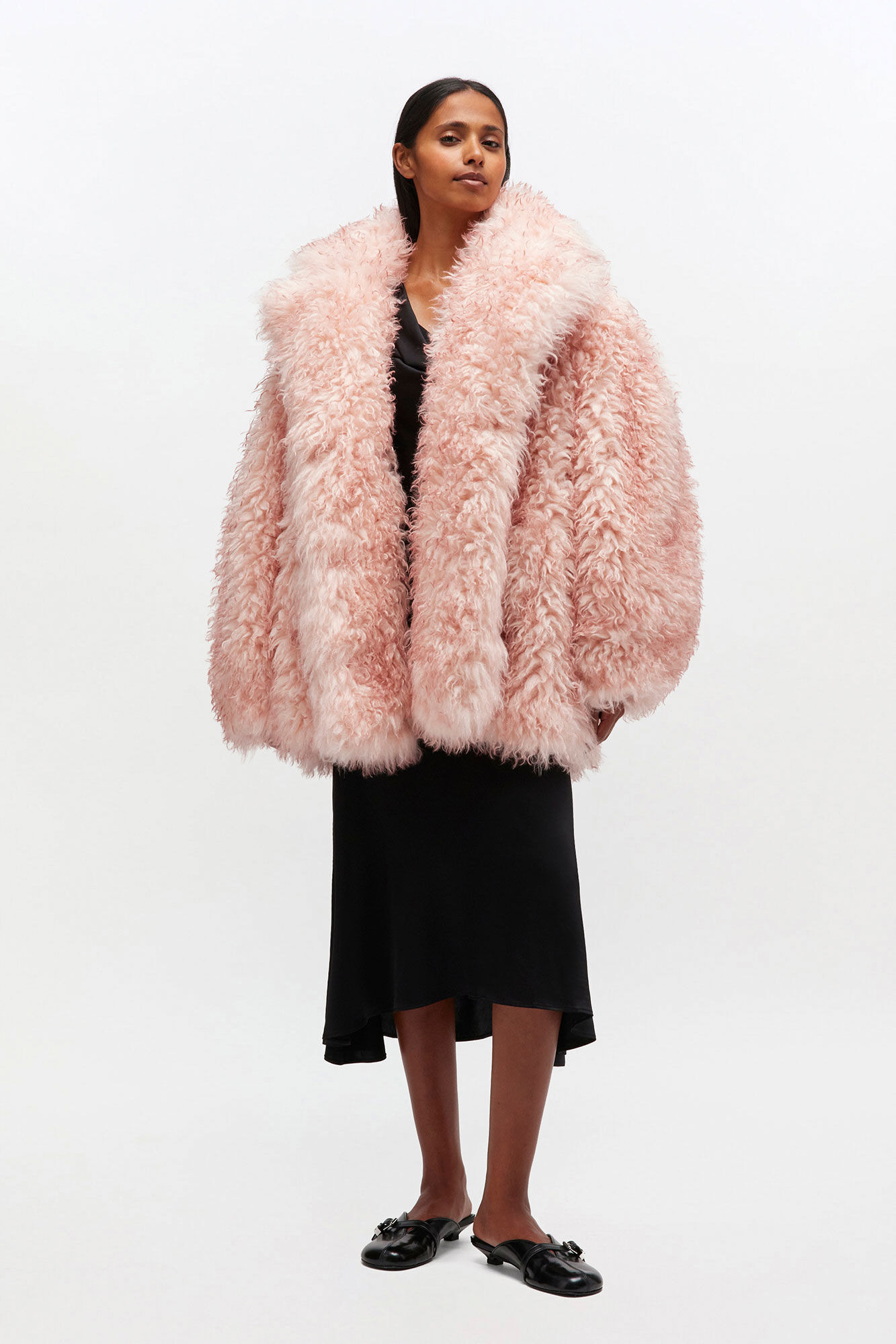 PINK ALTERNATIVE FUR COAT - 2