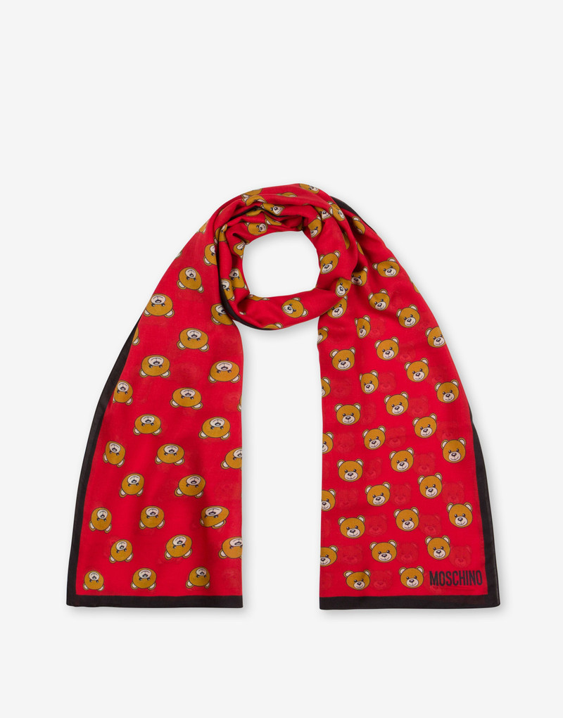 Moschino ALL-OVER TEDDY BEAR MODAL SCARF outlook
