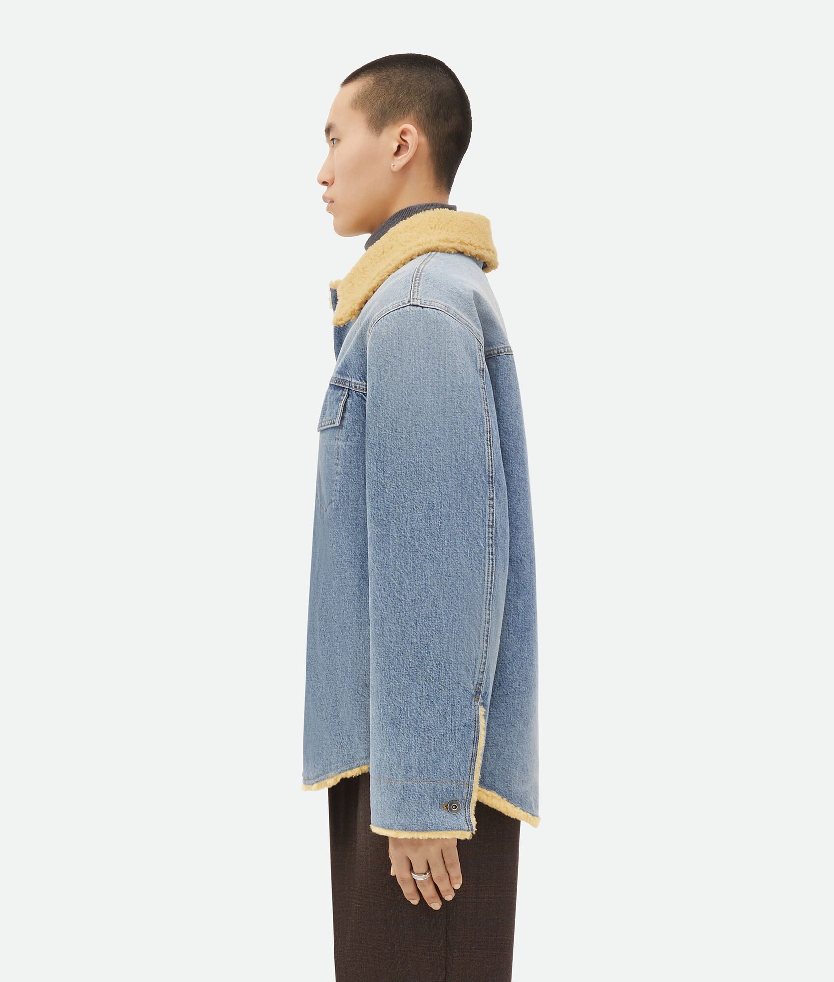 Shearling And Denim Jacket - 2