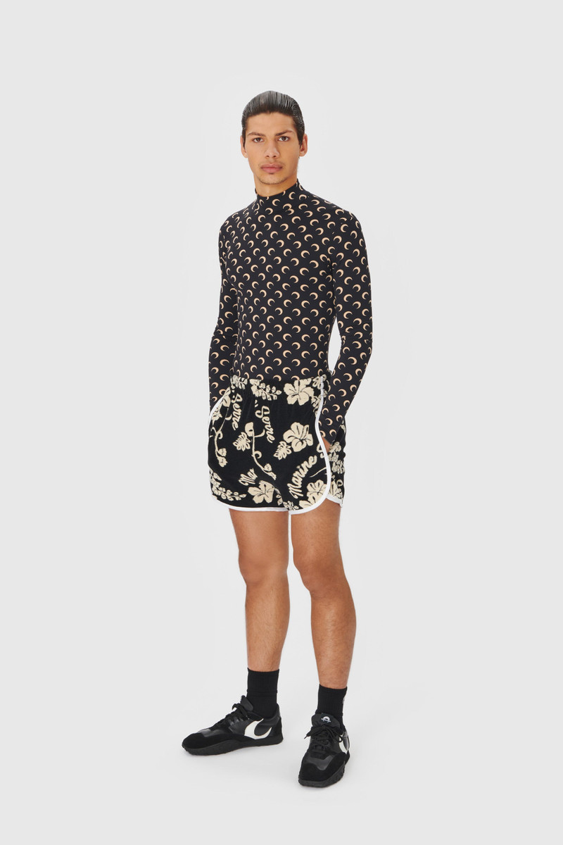 Marine Serre Jersey Jacquard Towels Shorts outlook