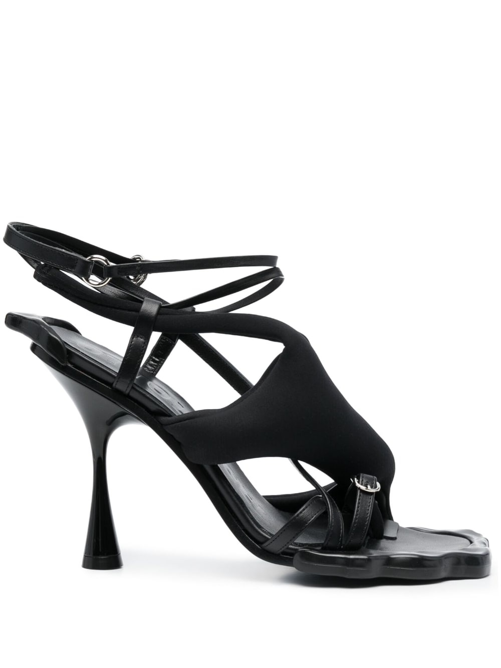 Flower 105mm leather sandals - 1