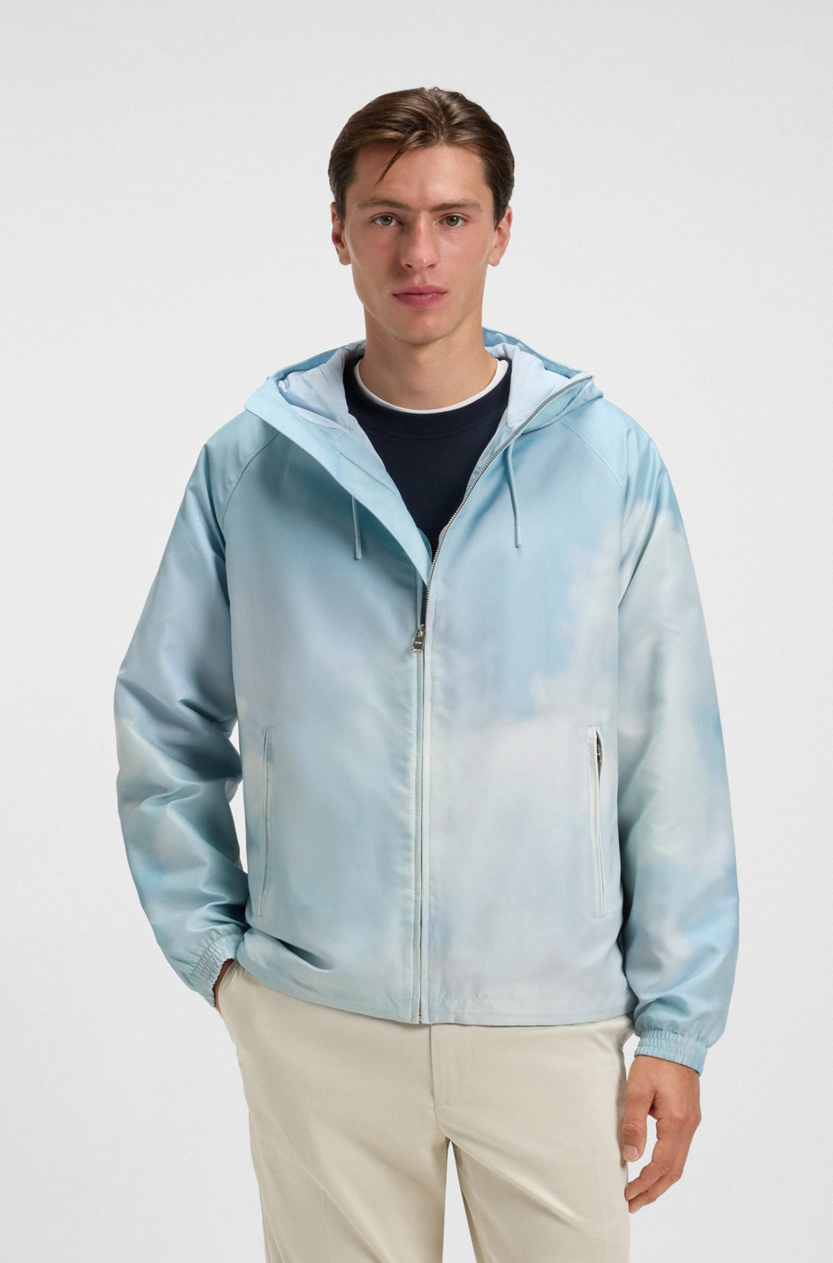 WATER-REPELLENT JACKET WITH CLOUD ARTWORK - 2