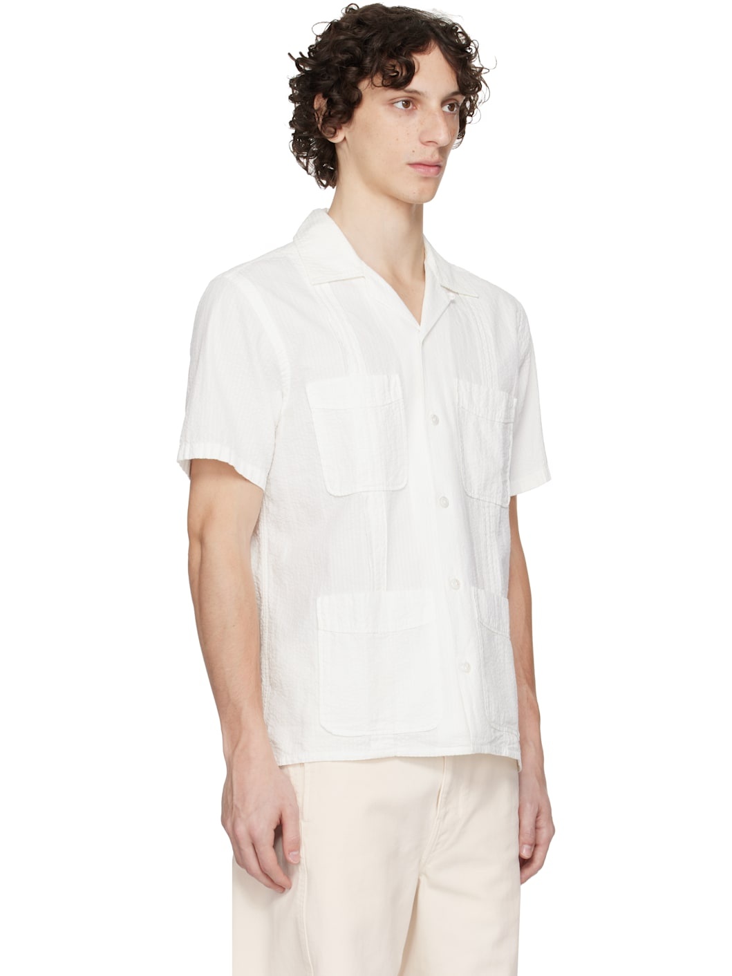 White Seersucker Shirt - 2