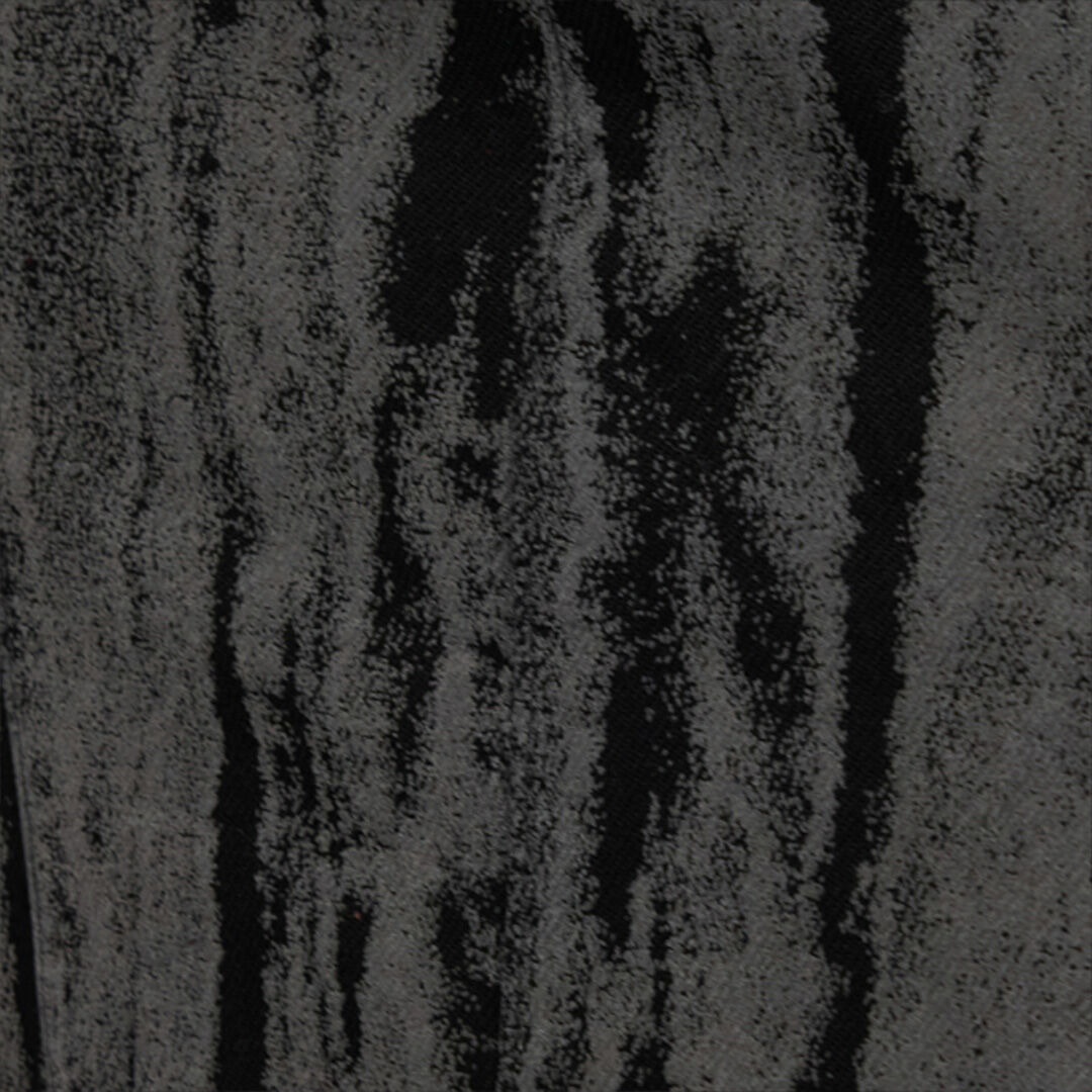 Black Denim Skirt With A Streak Effect - 5