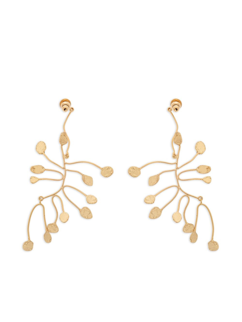 Ilaria gold-tone branch earrings - 2