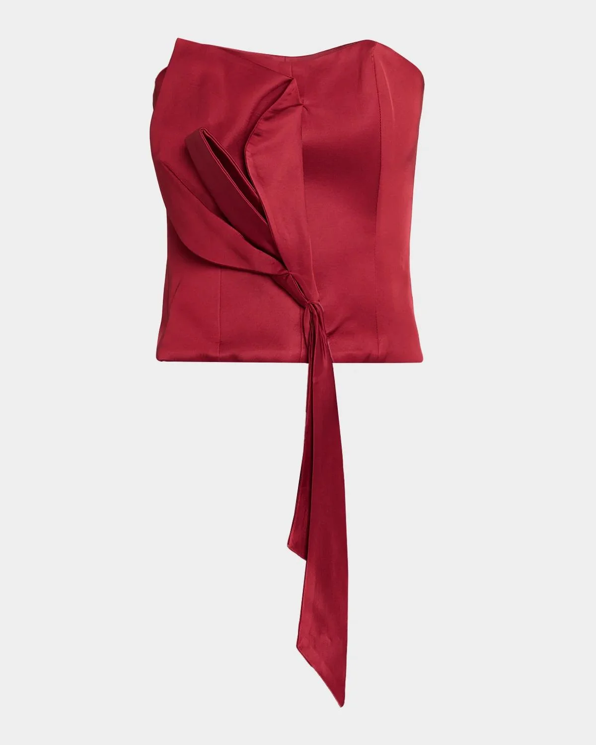 Almaris Strapless Satin Top - 1