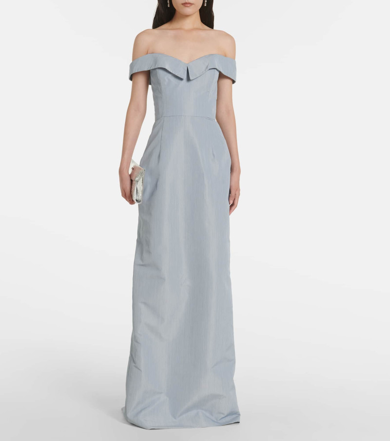 markarian Sarika off-shoulder taffeta gown outlook