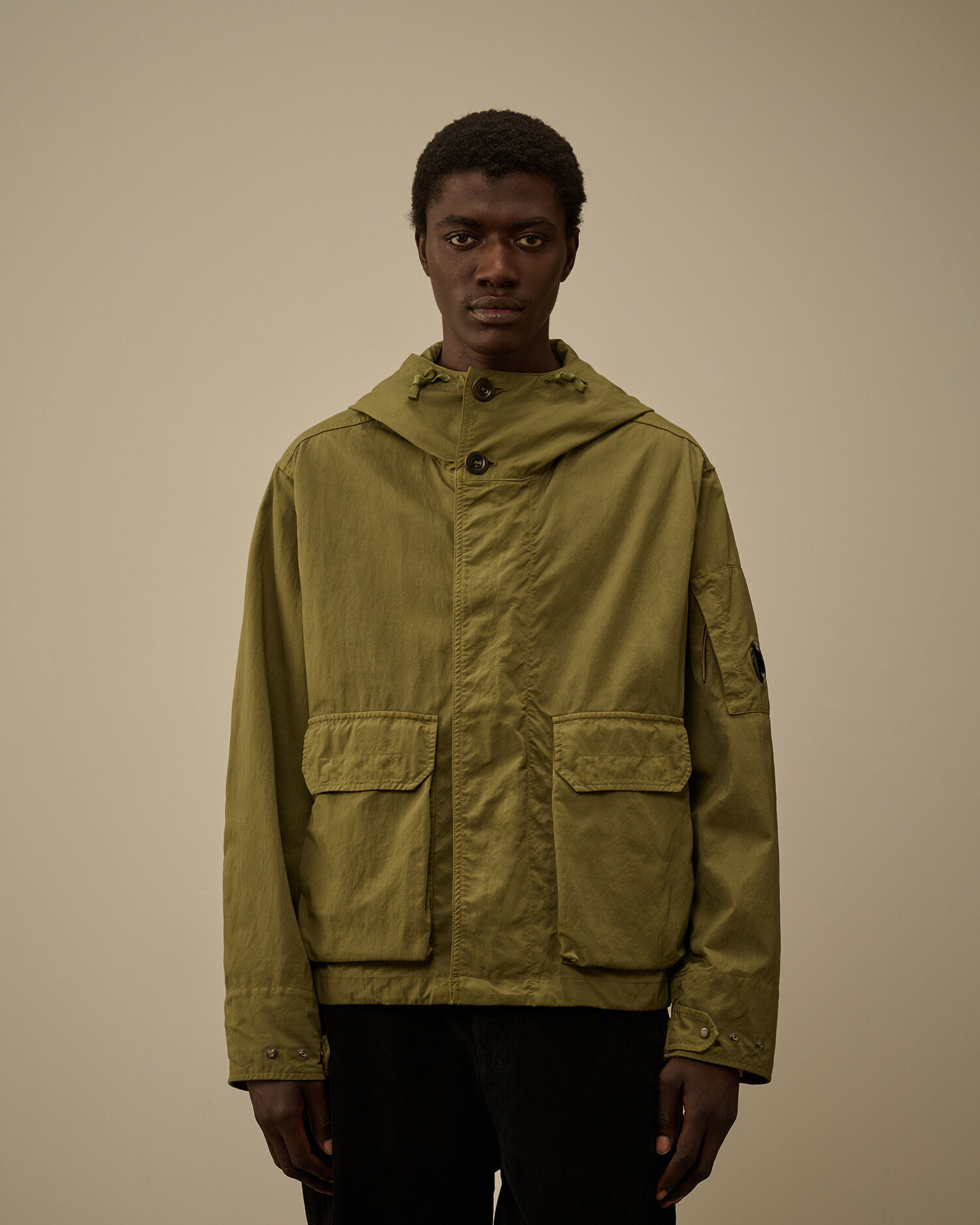 Twill Hooded Short Jacket - 3
