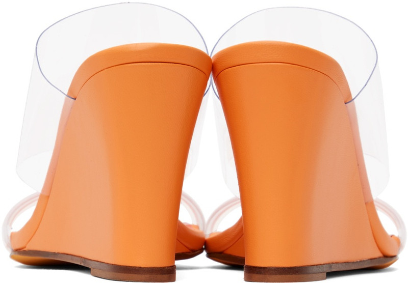 MARYAM NASSIR ZADEH SSENSE Exclusive Orange Olympia Wedge Sandals outlook