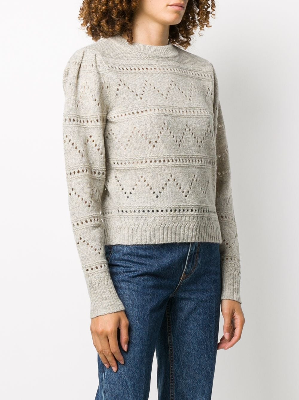 perforated knit jumper - 3