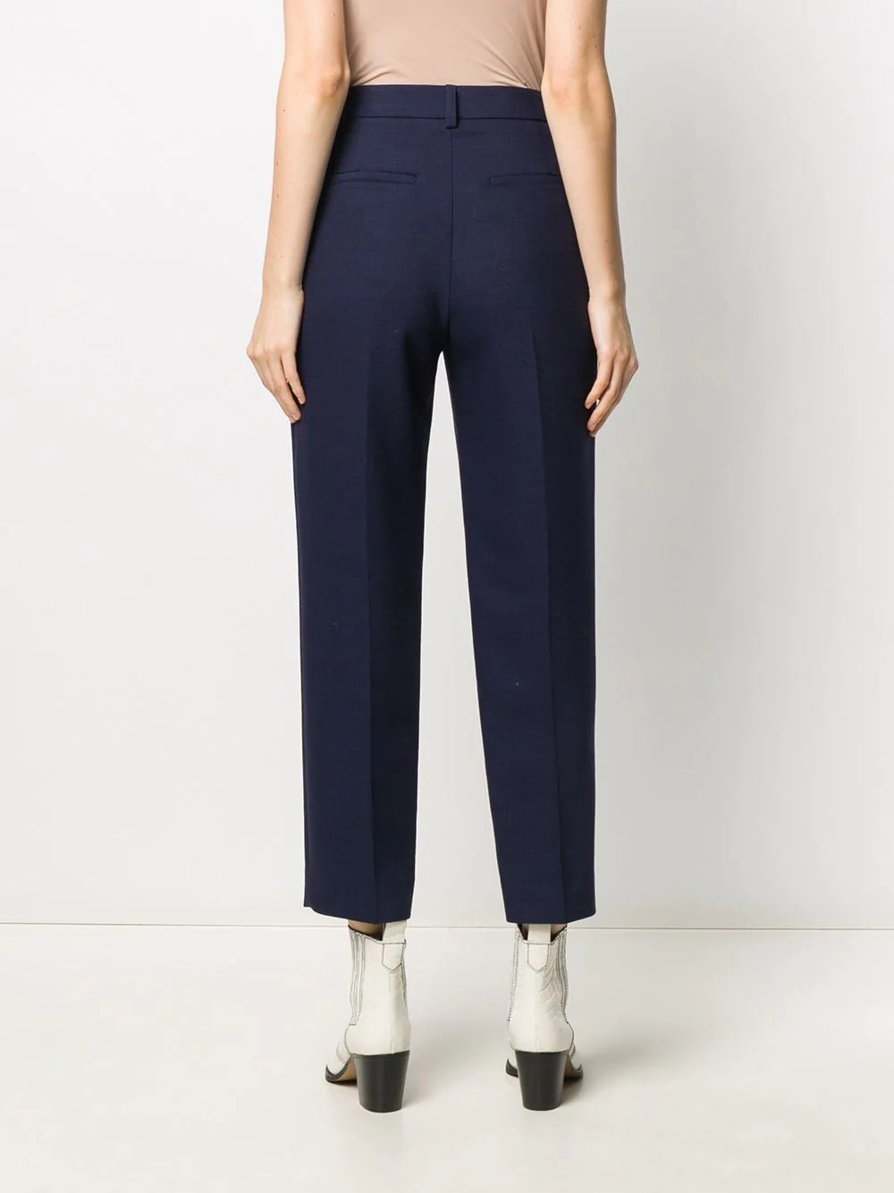 cropped pleated trousers - 4