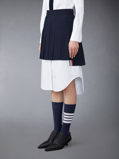 Thom Browne THIGH LENGTH DROPPED BACK PLEATED SKIRT IN 2PLY FRESCO outlook