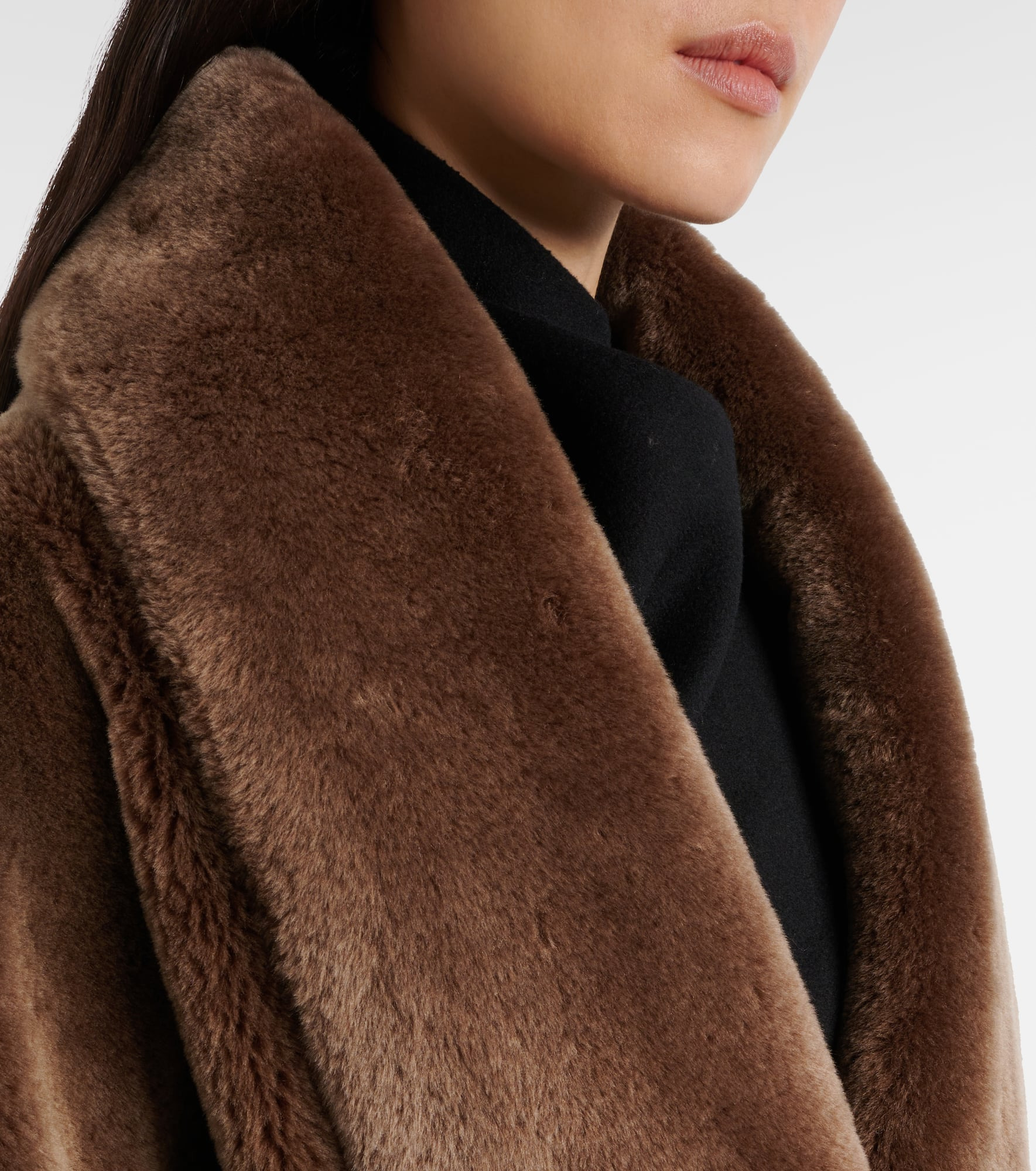 Lucja shearling wrap coat - 4