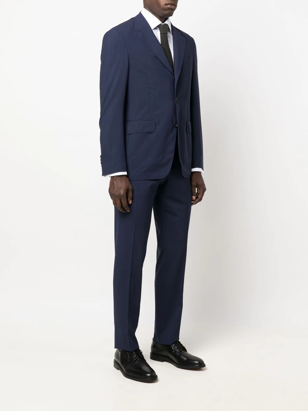 tailored single-breasted wool suit - 3