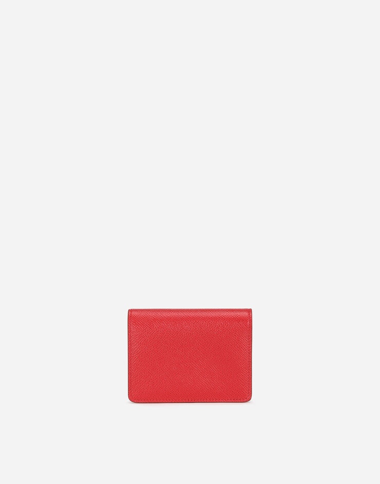 Small continental wallet in Dauphine calfskin with rhinestone DG detail - 3