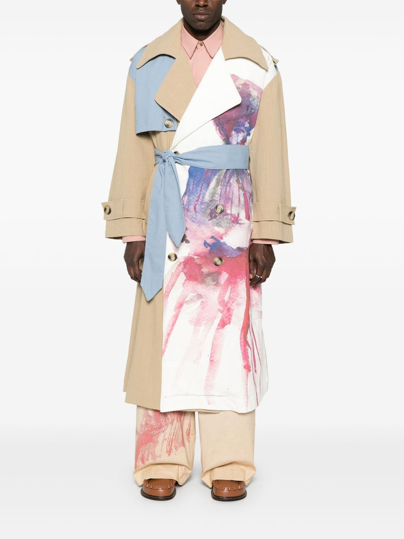 KidSuper painted-panel trench coat outlook