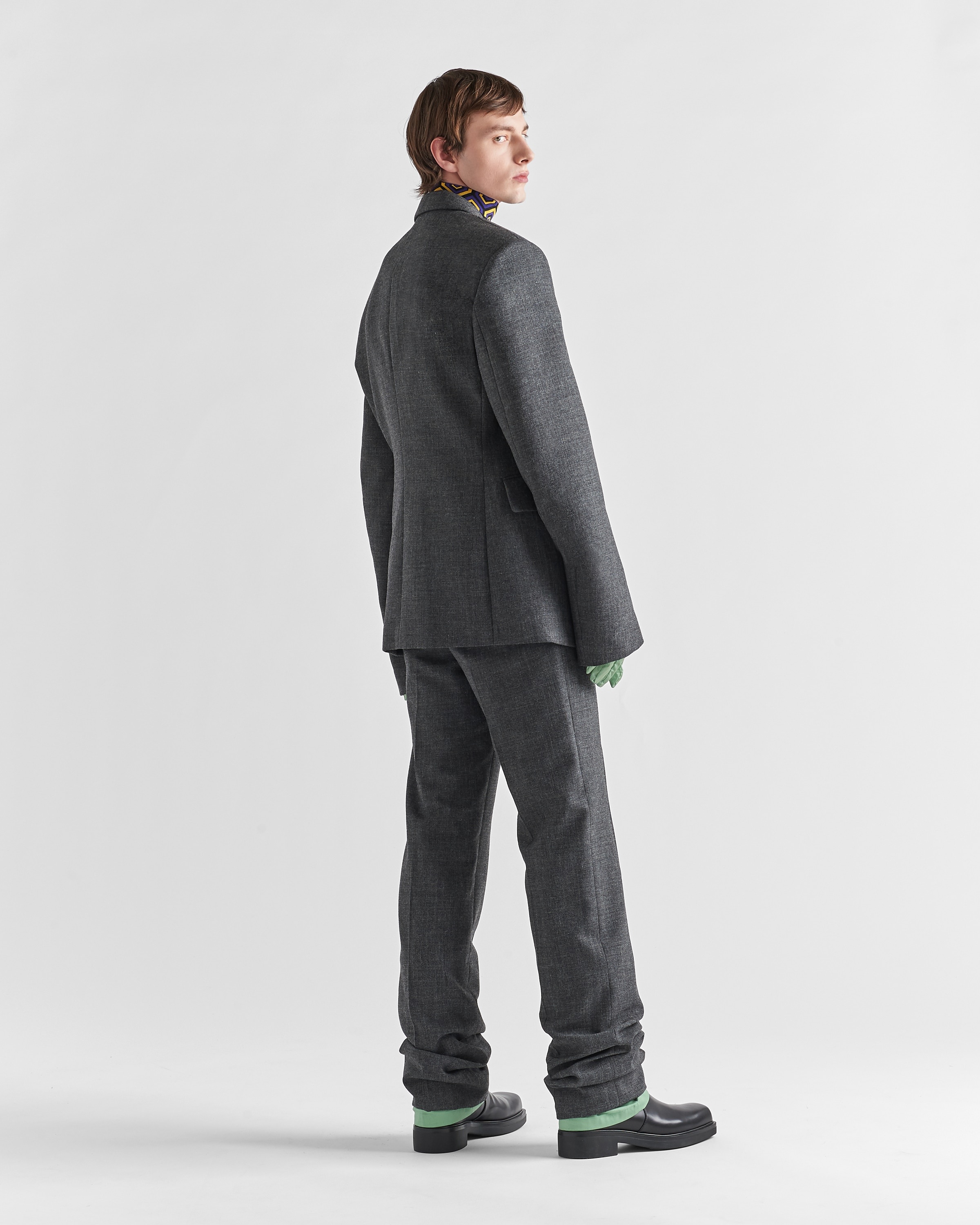 Double-breasted wool jacket - 5