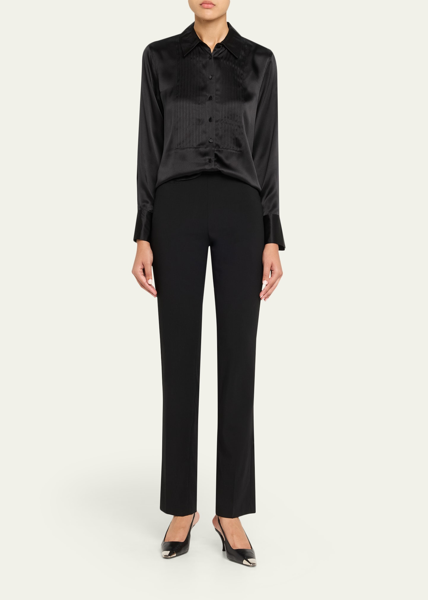 Divya Pintuck Tux Shirt - 2