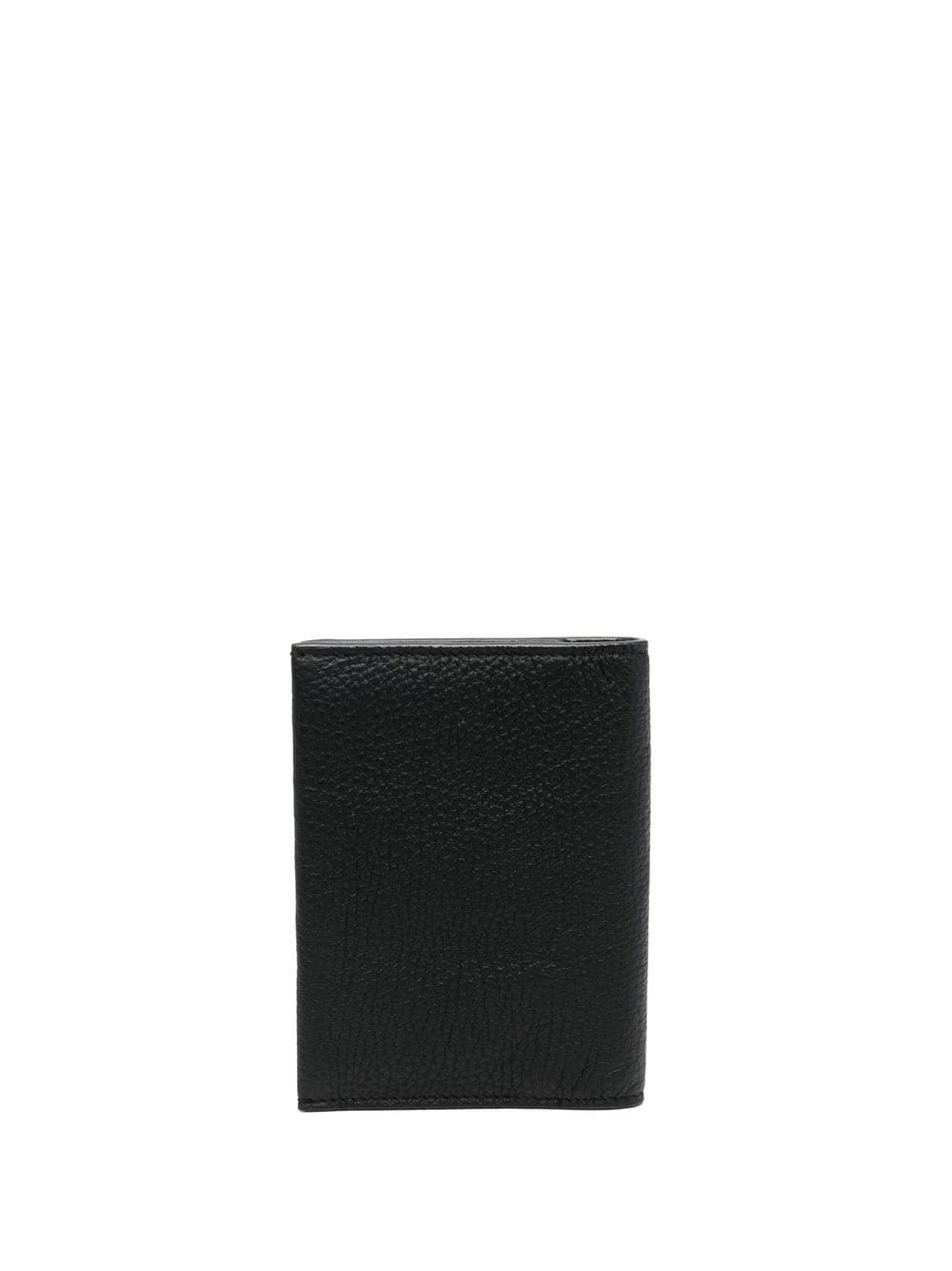 logo-plaque leather passport case - 2
