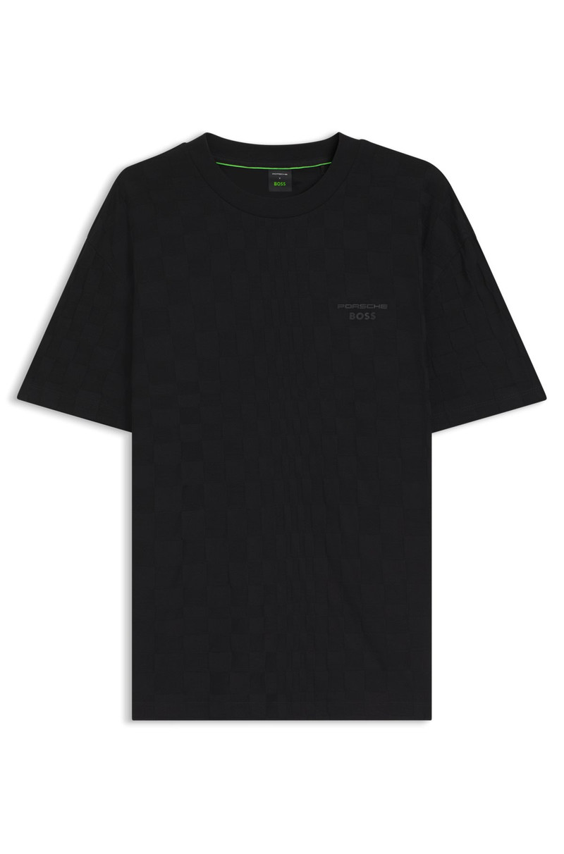 PORSCHE X BOSS RELAXED-FIT T-SHIRT IN COTTON JACQUARD 1