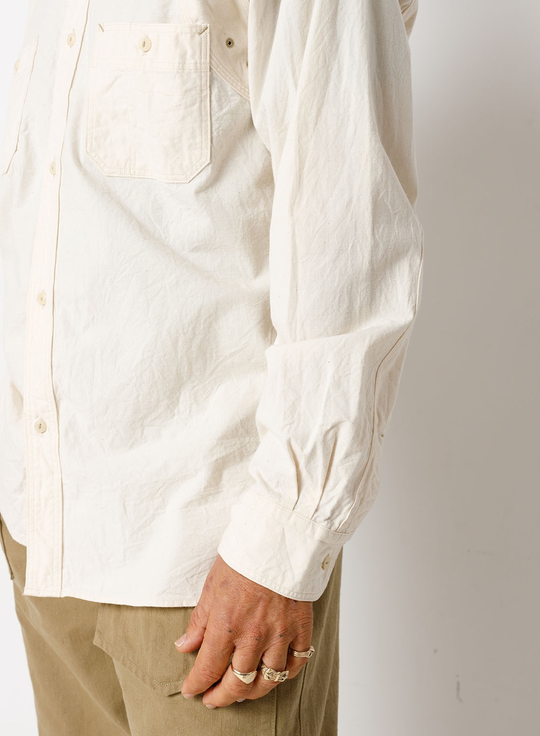 New Medical Shirt in Ivory - 4