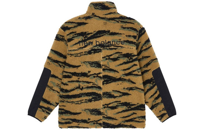 New Balance New Balance Men's New Balance Reversible Fleece Stay Warm logo Sports Stand Collar Jacket Black AMJ2 outlook