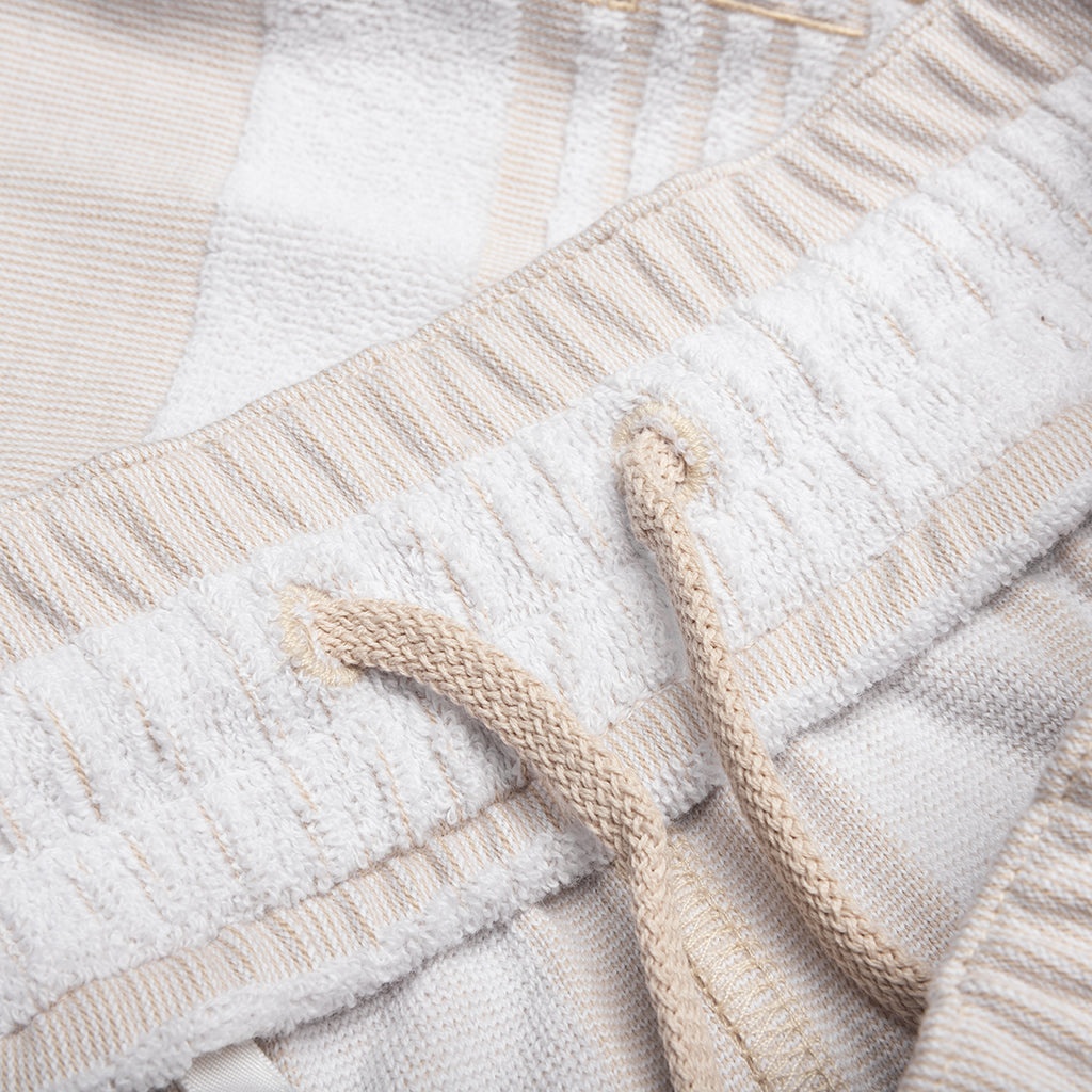 BERMUDA SHORTS WITH STRIPES - WHITE/BEIGE - 5