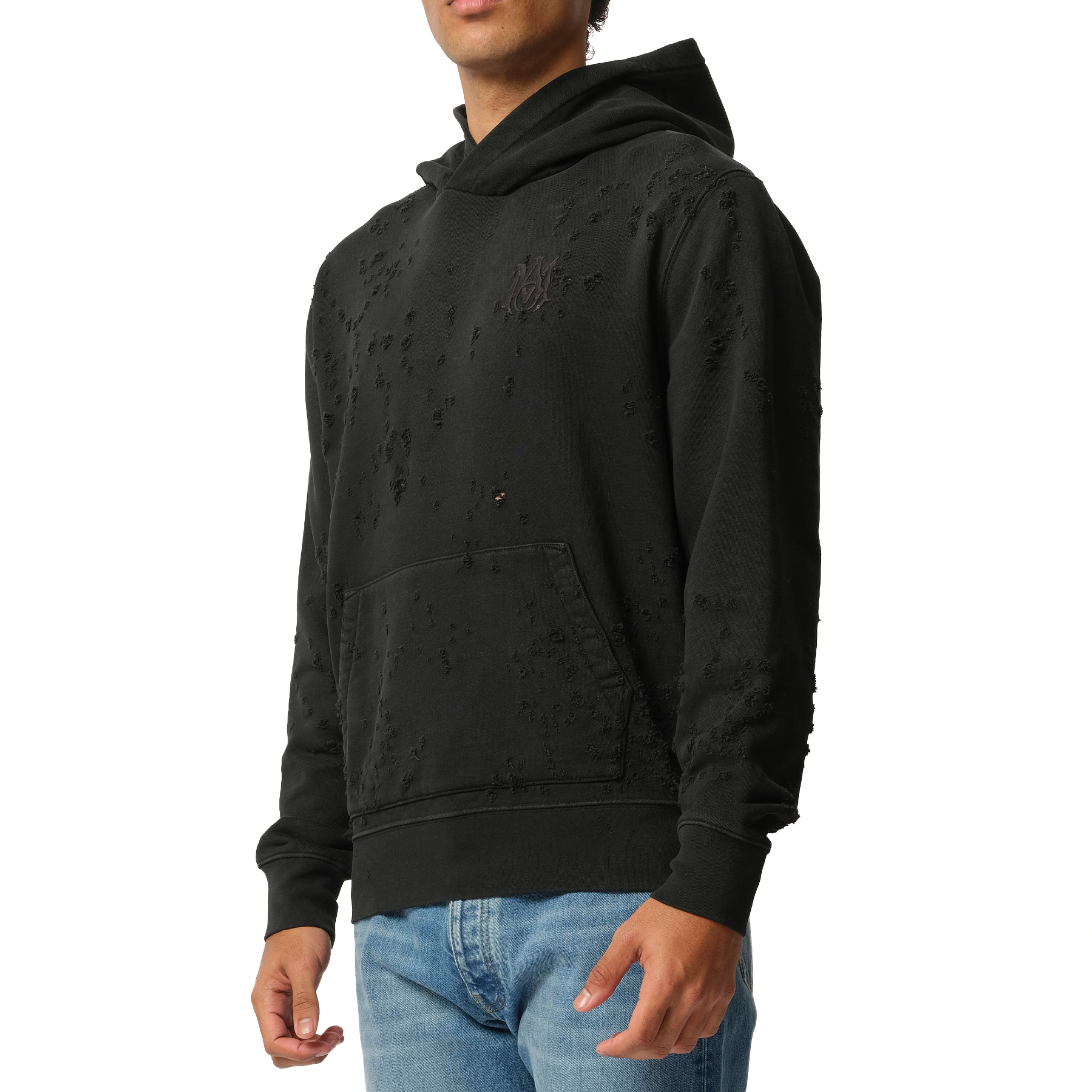 MA Shotgun Embroidered Hoodie in Black - 5