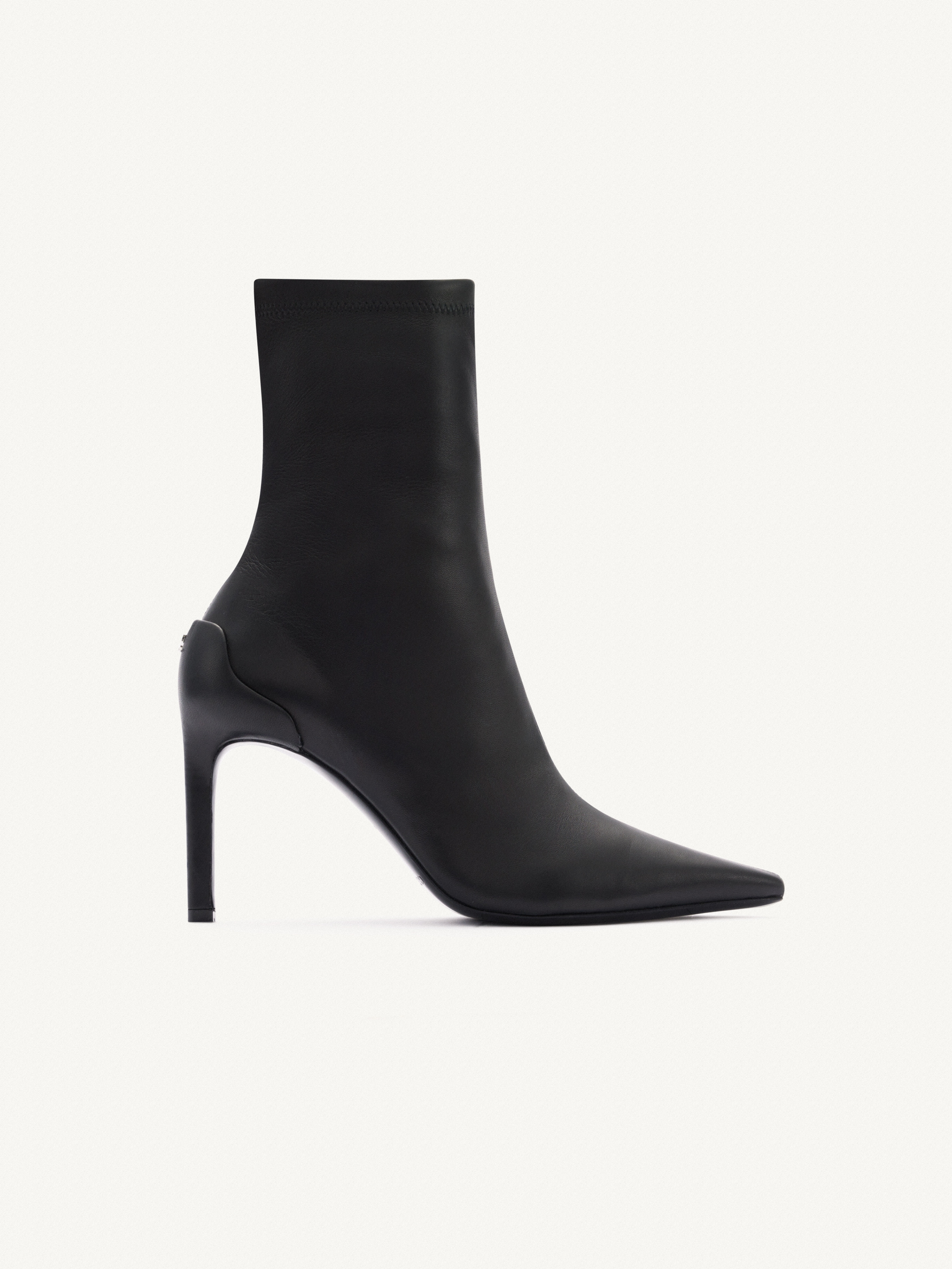 STILETTO LEATHER ANKLE BOOTS - 1