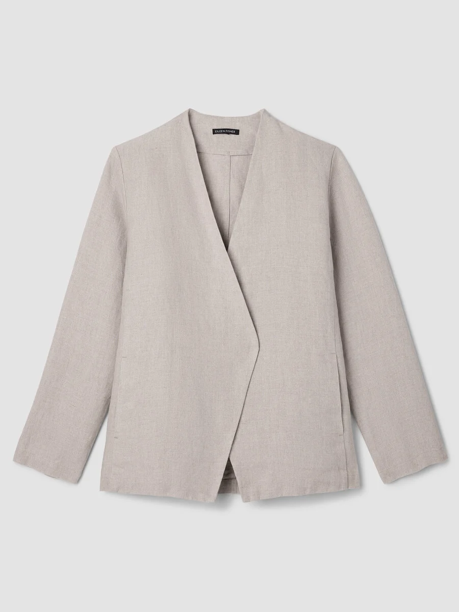 Heavy Organic Linen Angled Jacket - 1